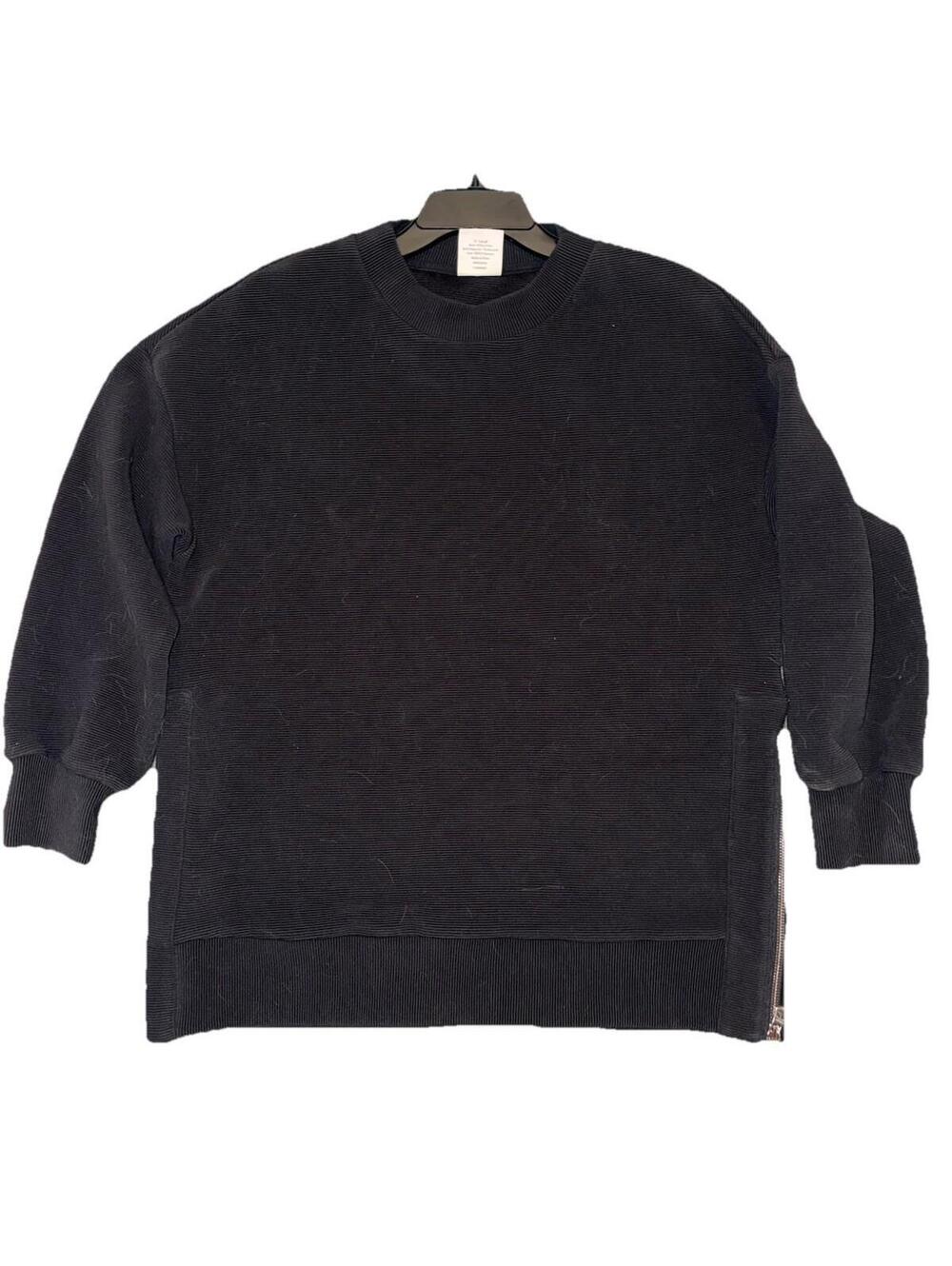 Varley Mae womens Boyfriend Ribbed Sweatshirt Women’s Sz XS Side Zip active